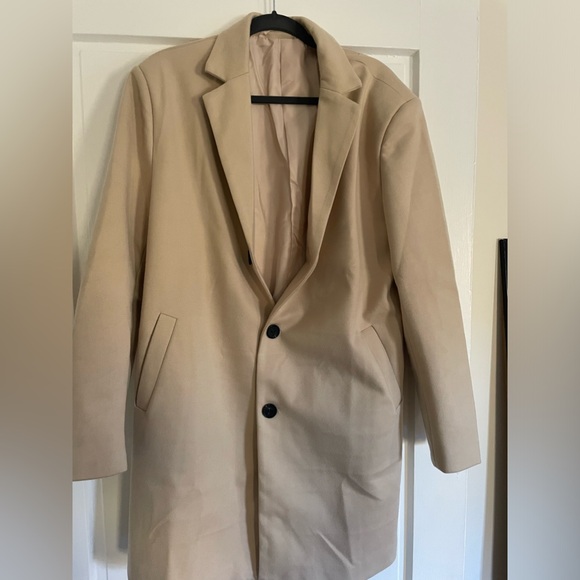 Men’s Peacoat, Tan, Extra Large, New - Picture 1 of 4